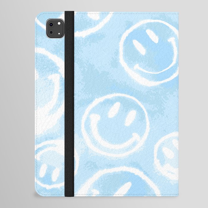 Blue Tie-Dye Smileys iPad Folio Case