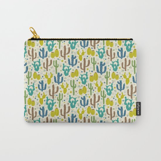Prickly Cactus (Greens) Carry-All Pouch