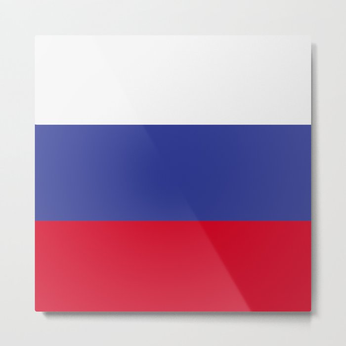Russia flag emblem Metal Print