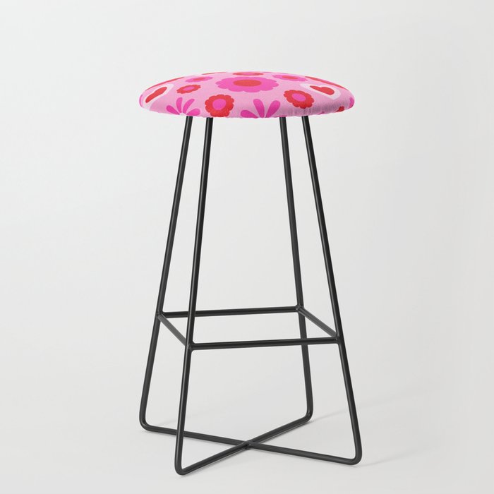 CHARMING FLORAL LOVE HEARTS PATTERN Bar Stool