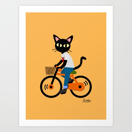 Summer cycling Art Print