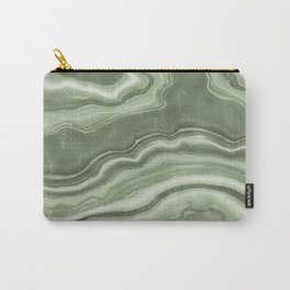 Sage Green Marble Texture Abstract Modern Pattern  Carry-All Pouch