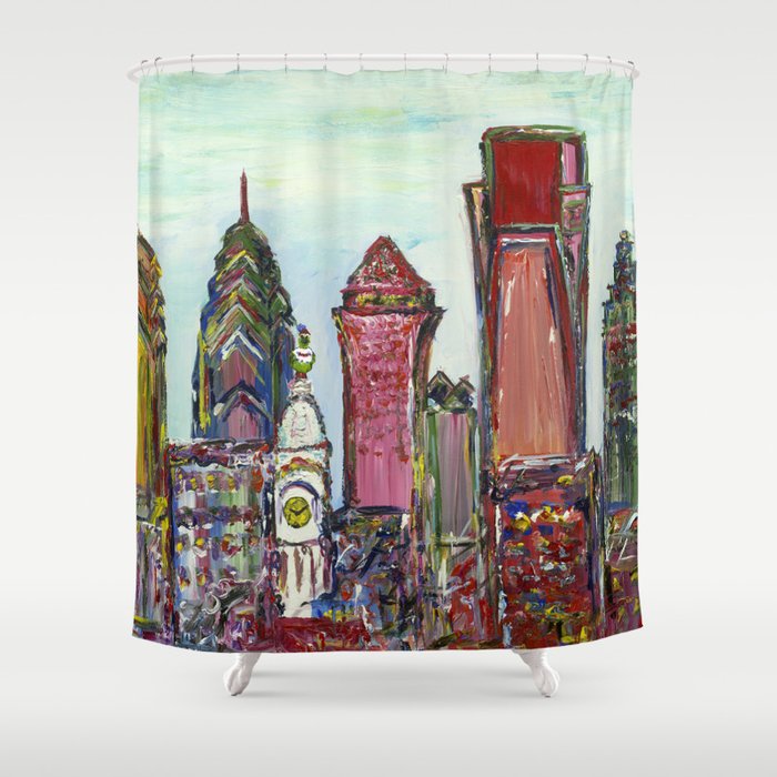 Philadelphia Skyline Shower Curtain