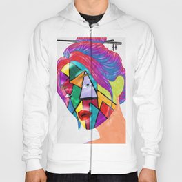 Portrait of Face Mask Hoody