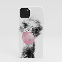 Bubblegum Emu Luminous Art. Funny blow a bubble emu  iPhone Case