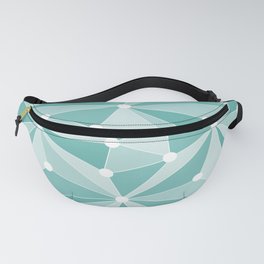 Abstract geometric pattern - turkiz and white. Fanny Pack