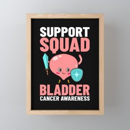 Bladder Cancer Ribbon Awareness Chemo Survivor Framed Mini Art Print