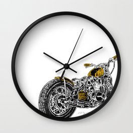 "Rootbeer Bobber" Custom Motorcycle Wall Clock