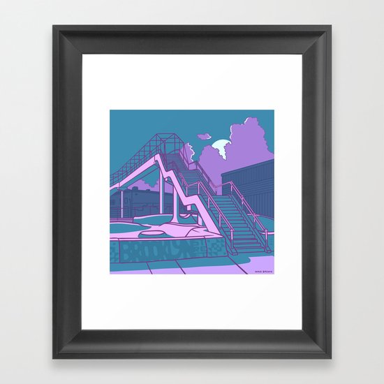 Brooklyn Street Skate Park Framed Art Print