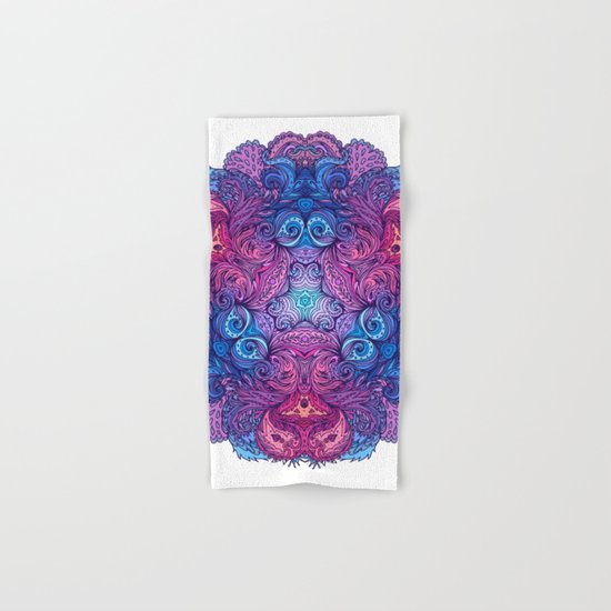 Purple & Blue Indian Mandala Hand & Bath Towel