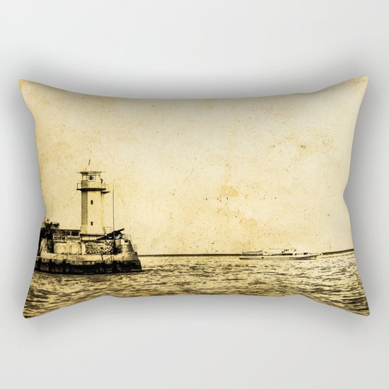 Old Lighthouse (vintage) Rectangular Pillow
