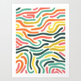 Ribbons colorful pattern Art Print