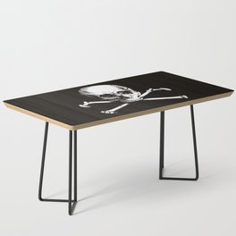 Skull and Crossbones | Jolly Roger | Pirate Flag | Black and White | Coffee Table