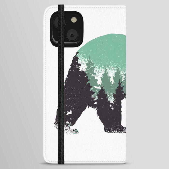 Bear forest iPhone Wallet Case