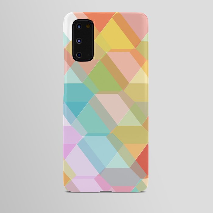 Kaleidoscope retro bright vibrant diamond pattern Android Case