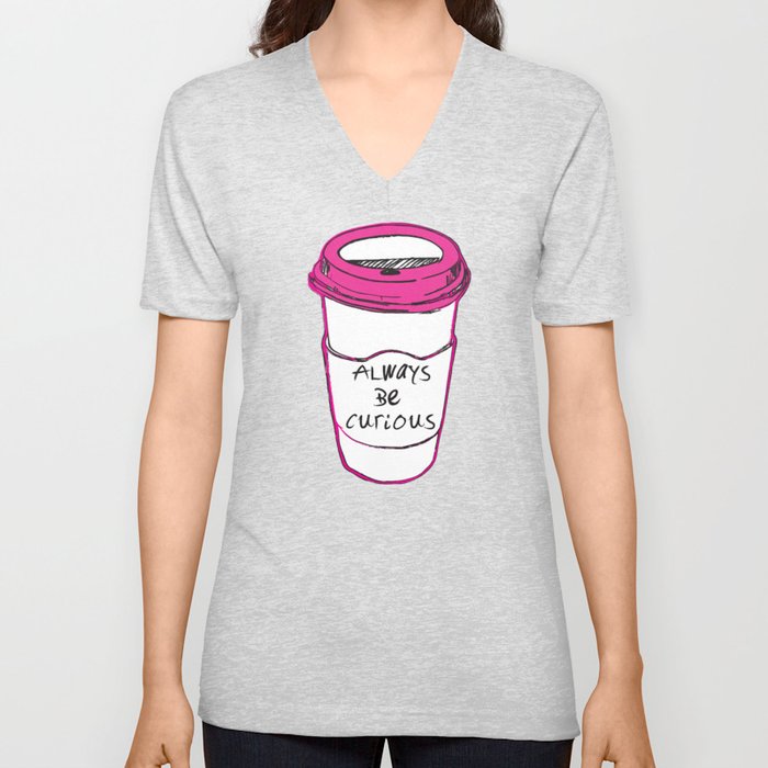 Coffee And Wisdom V Neck T Shirt