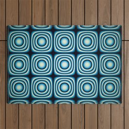 Blue Gradient decorative pattern  Outdoor Rug