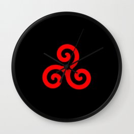 Triskele 12 -triskelion,triquètre,triscèle,spiral,celtic,Trisquelión,rotational Wall Clock