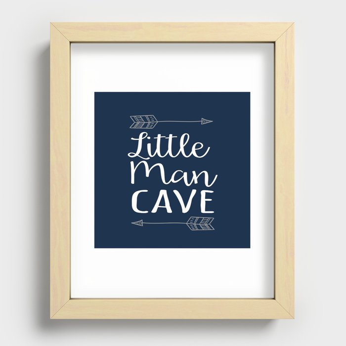 Little Man Cave Recessed Framed Print