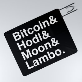 Bitcoin, Hodl, Moon Picnic Blanket