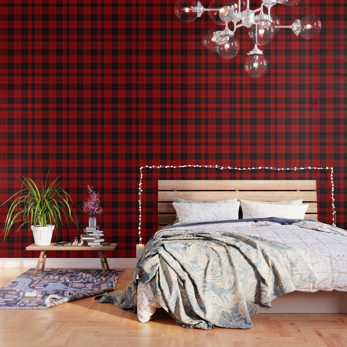 Hipster Red Black Holiday And Everyday Classic Tartan Check Plaid Nostalgic Wallpaper By Mepetersondesigns