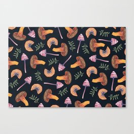 mushroom pattern / wild life Canvas Print