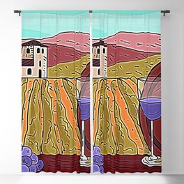 Viva - Italian Winery Landscape Blackout Curtain