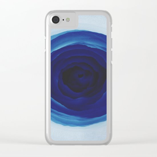 Blue rose Clear iPhone Case