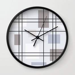 Mid Century Modern Geometric 16 Wall Clock