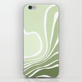 Sage Green Gradient Abstract Mountains Landscape iPhone Skin