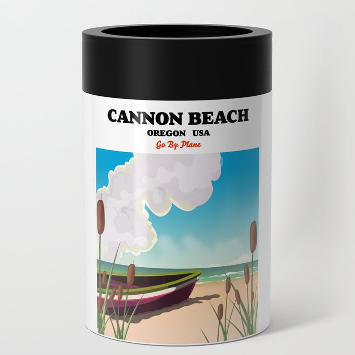 Cannon Beach, Oregon, travel poster. Can Cooler