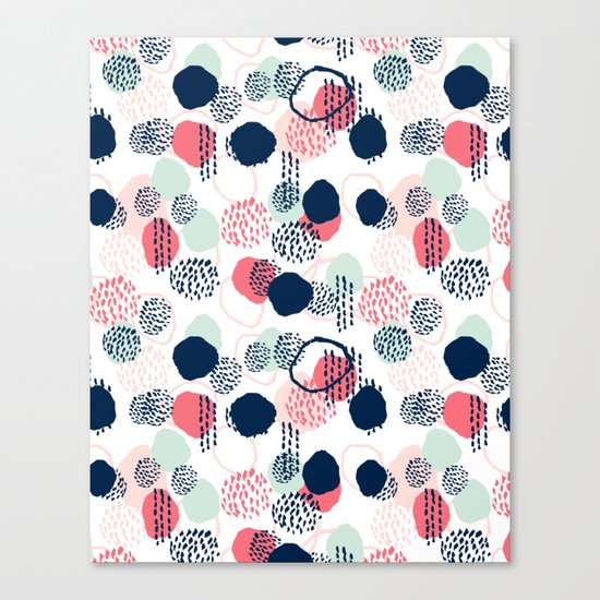 Orly - abstract painting minimal trendy girly gender neutral pattern decor Canvas Print