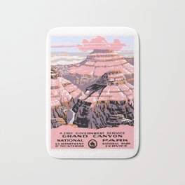1938 Grand Canyon National Park Travel Poster Bath Mat | Wpaposter, Vintagetravel, 1930Stravelposter, Grandcanyonposter, Unesco, Tourismposter, Retrotravel, Nationalparkposter, Vintagegrandcanyon, Grandcanyon 