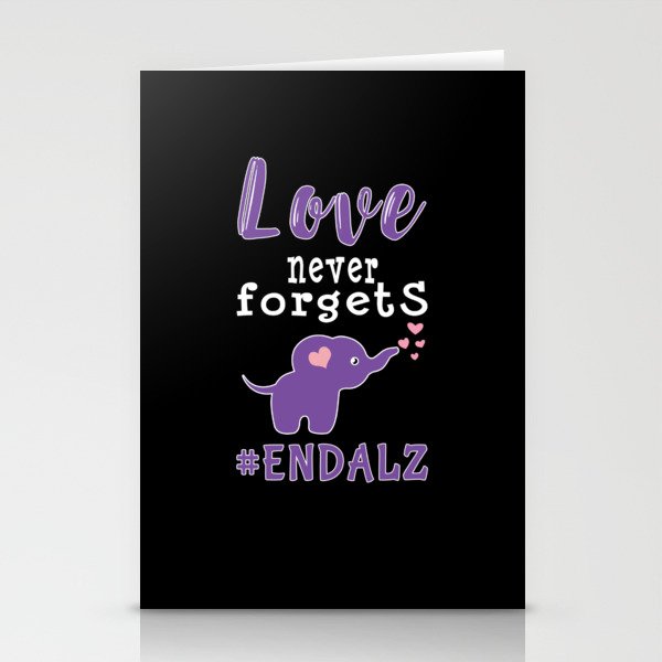 Love Elephant End Alzheimer Alzheimer's Awareness Stationery Cards