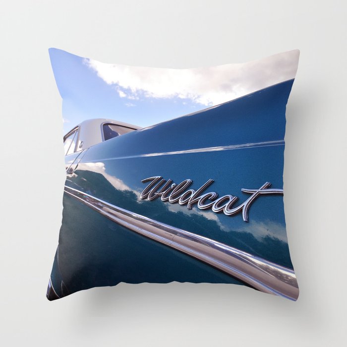 Wildcat - Classic American Blue Car Throw Pillow