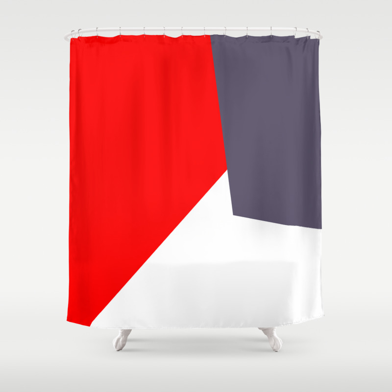 red white blue shower curtain