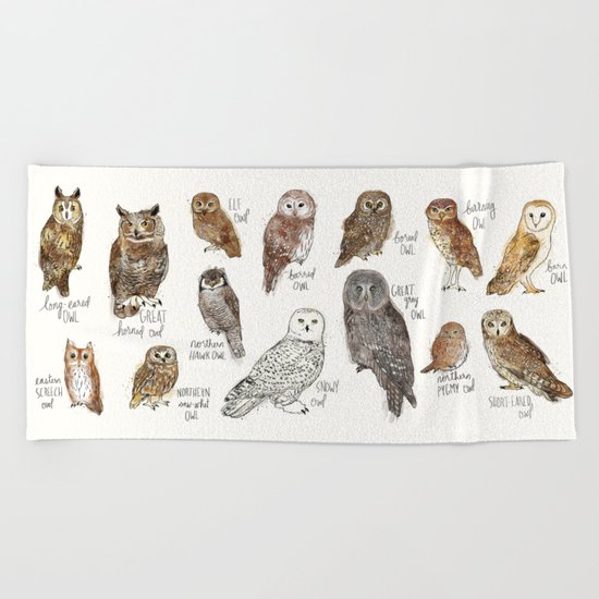 Owls Beach Towel