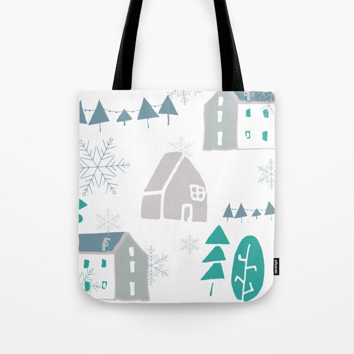 winter holiday houses Tote Bag