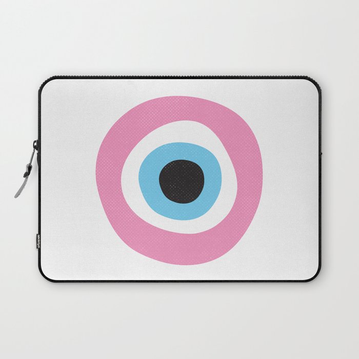 Pink Evil Eye Symbol Laptop Sleeve