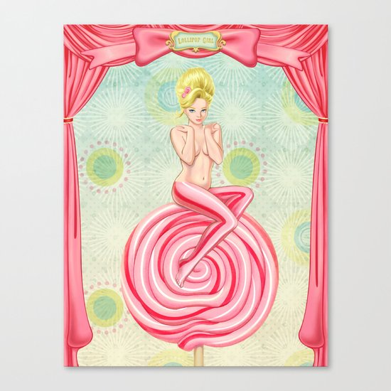 Lollipop Girl Canvas Print