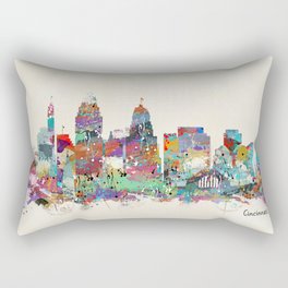 Cincinnati Ohio skyline Rectangular Pillow