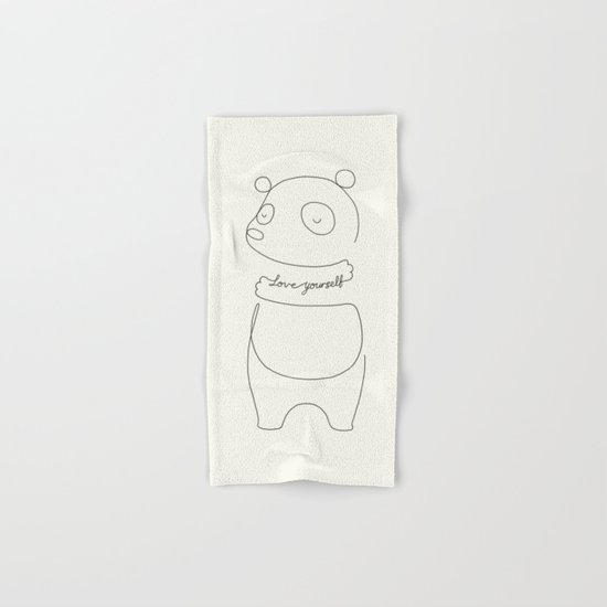 Love Yourself Panda Hand & Bath Towel