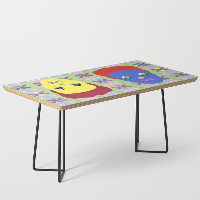 X Face Yellow Coffee Table