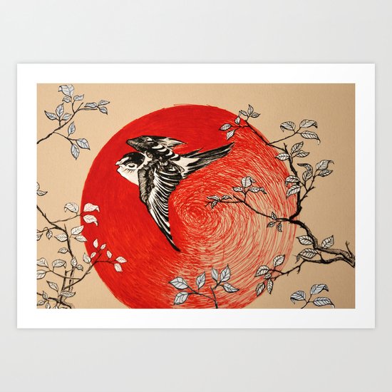 Japan Bird Art Print