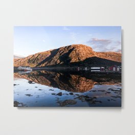 Norway, summer sunset reflection Metal Print
