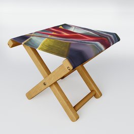 Exotic Beauty With Palm Leaves Folding Stool