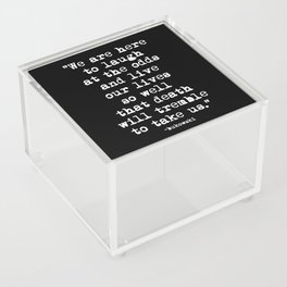 Charles Bukowski Quote Laugh Black Acrylic Box