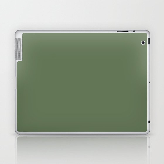 Dark Green Solid Color Pantone Dill 18-0108 TCX Shades of Green Hues Laptop & iPad Skin