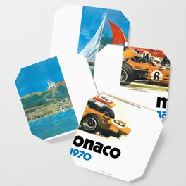 1970 MONACO Grand Prix Racing Poster Coaster
