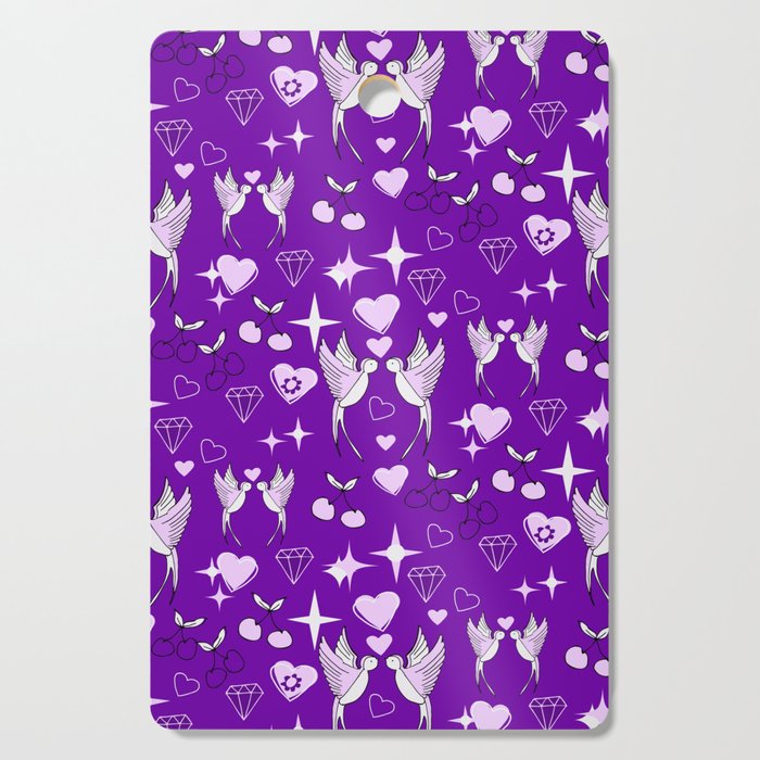 Kitsch Valentine Purple Cutting Board